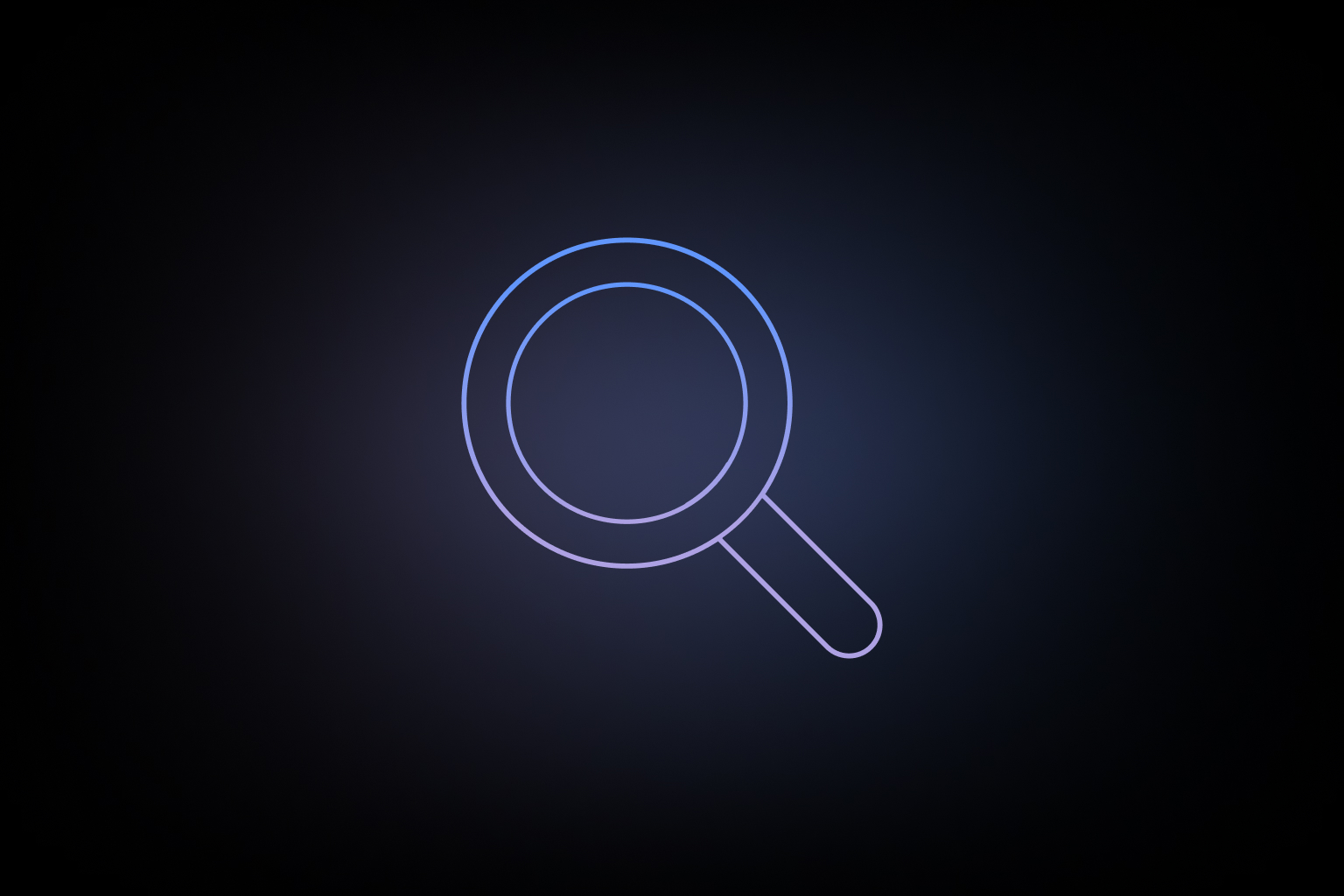 Expert Under the Lens: magnifying glass on a dark background with the tribe47 gradient